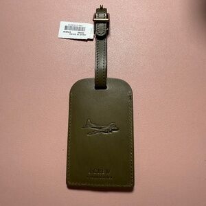 NWT J Crew Leather Luggage Tag